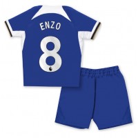 Dětský Fotbalový dres Chelsea Enzo Fernandez #8 2023-24 Domácí Krátký Rukáv (+ trenýrky)